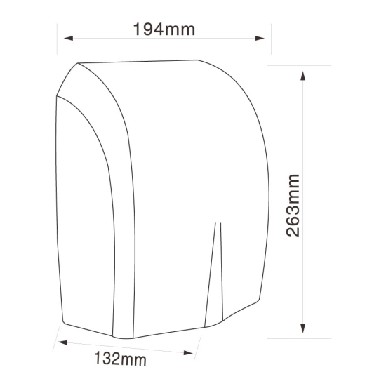 Suszarka do rąk Mistral Pro ABS  CZARNA 1500 W