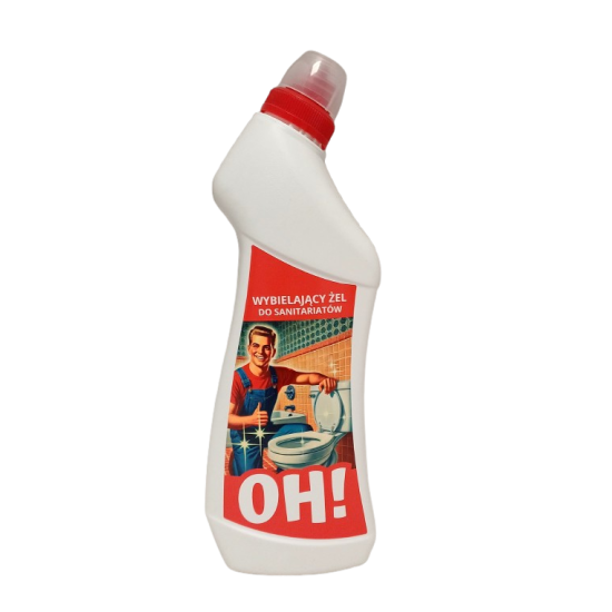 ŻEL do Sanitariatów Wybielający 0,75 l skuteczny do toalet OH! FORLUX